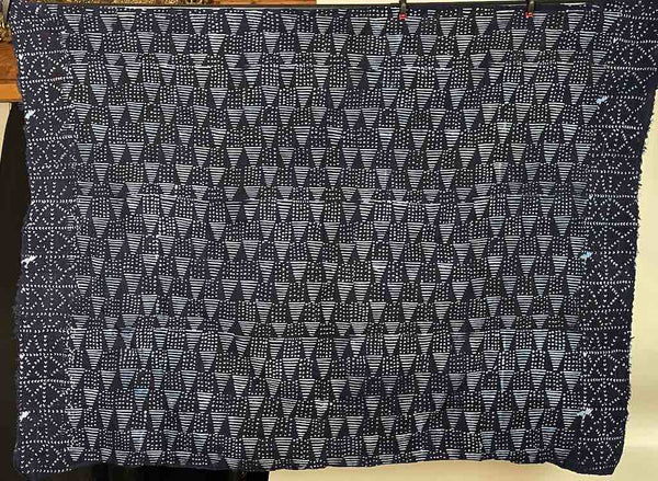 Vintage Fulani Indigo Textile "Wrapper" from Mali | 54 x 41"