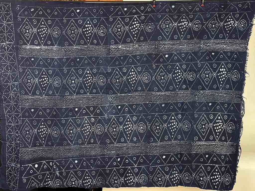 Vintage Fulani Indigo Textile "Wrapper" from Mali | 57 x 44"