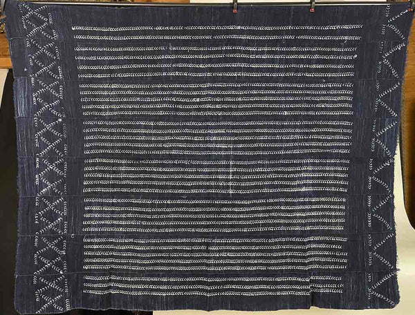 Vintage Fulani Indigo Textile "Wrapper" from Mali | 54 x 44"
