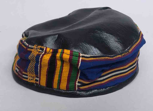 Large Size Genuine Ashanti Kente Cloth African Kufi Men's Hat | 21 3/4"
