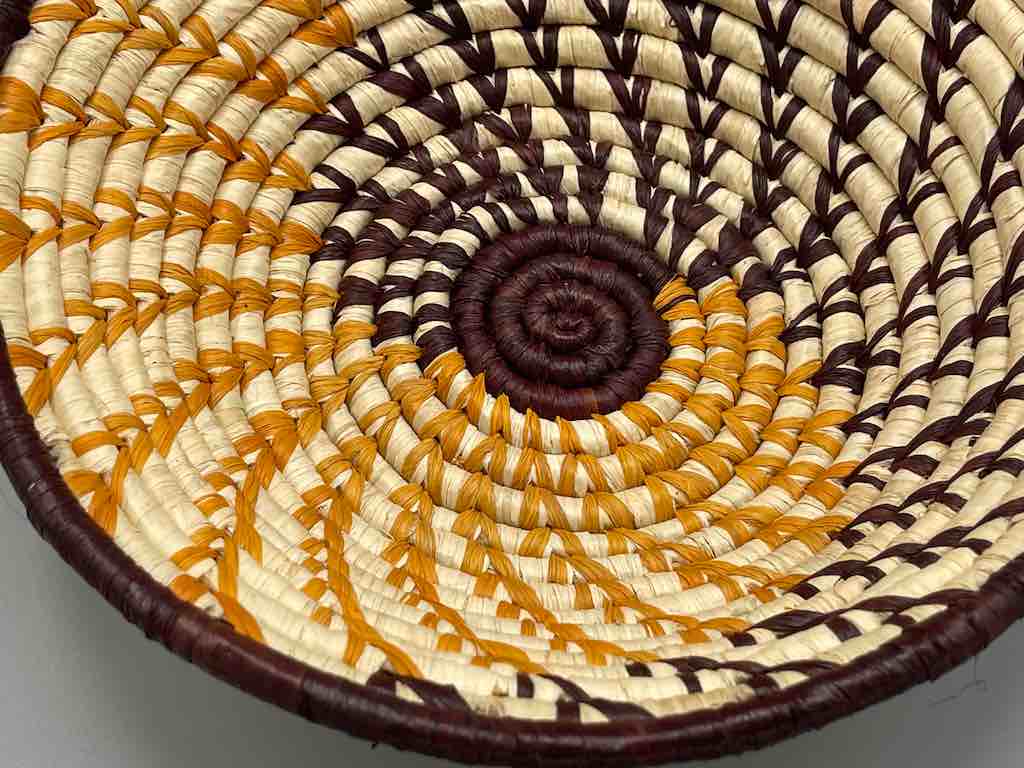 Deep Handwoven Raffia Basket/Bowl | 8"