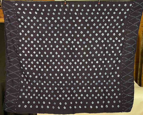 Vintage Fulani Indigo Textile "Wrapper" from Mali | 53 x 46"