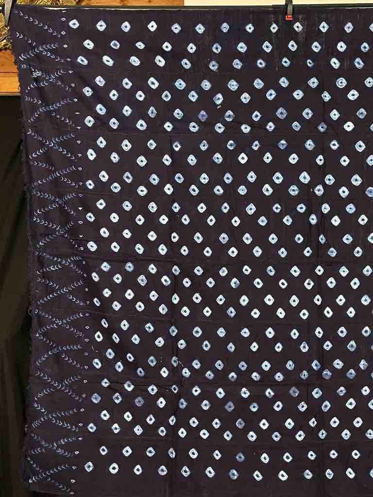 Vintage Fulani Indigo Textile "Wrapper" from Mali | 53 x 46"