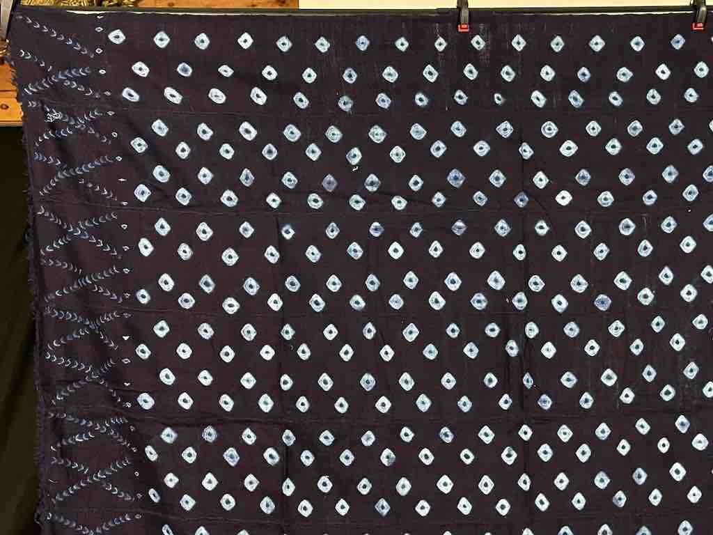 Vintage Fulani Indigo Textile "Wrapper" from Mali | 53 x 46"