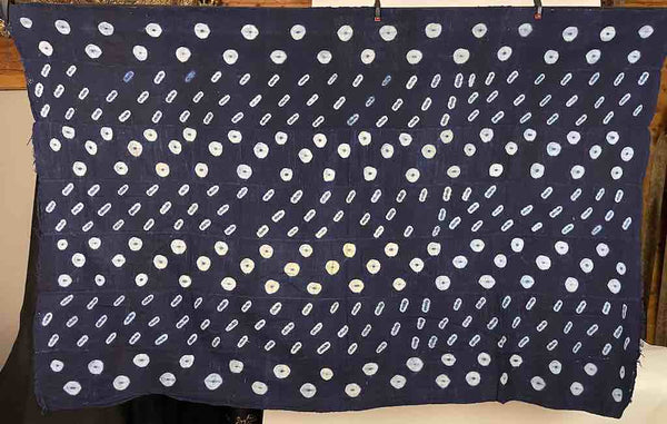 Vintage Fulani Indigo Textile "Wrapper" from Mali | 62 x 42"