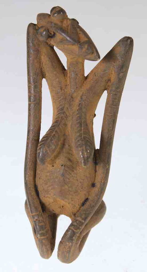 Vintage Dogon Brass Pregnant Woman Figure - Mali