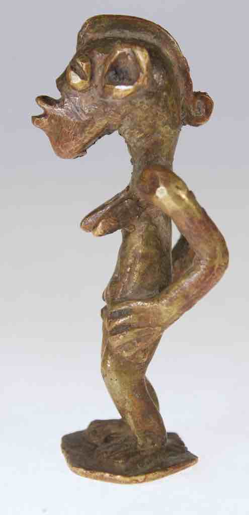 Vintage Dogon Brass Standing Man Figure - Mali