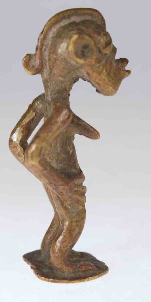 Vintage Dogon Brass Standing Man Figure - Mali