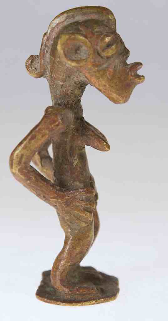 Vintage Dogon Brass Standing Man Figure - Mali