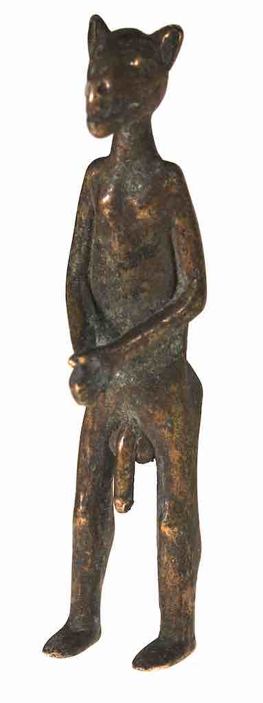 Vintage Tall Dogon Brass Zoomorphic Figure - Mali