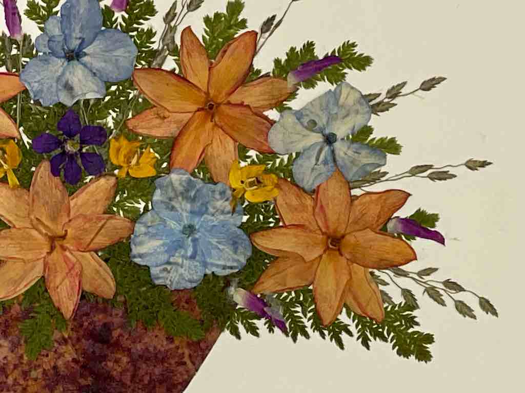 Handmade Pressed Dried Real Flower Greeting Card - Floral Bouquet