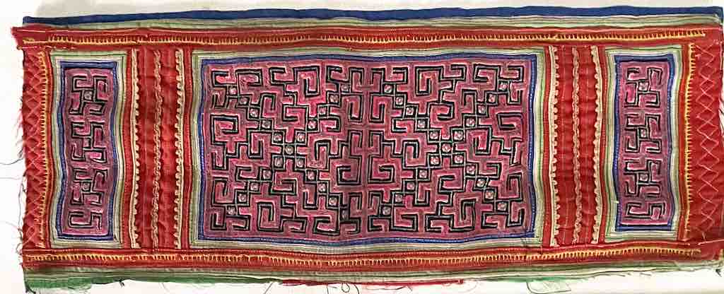 Small Hmong Tribal Vietnamese Vintage Cloth Panel