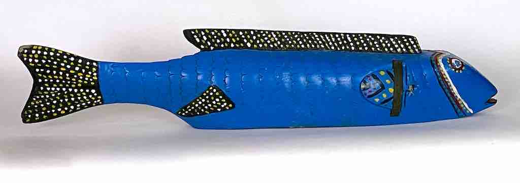 Full Size Bozo Blue Fish Puppet Sculpture | 36"