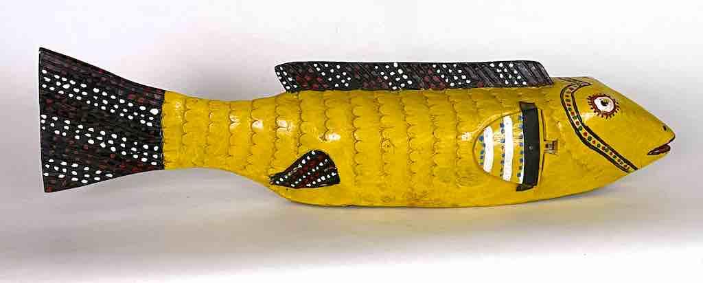 Full Size Bozo Yellow Fish Puppet Sculpture | 29"