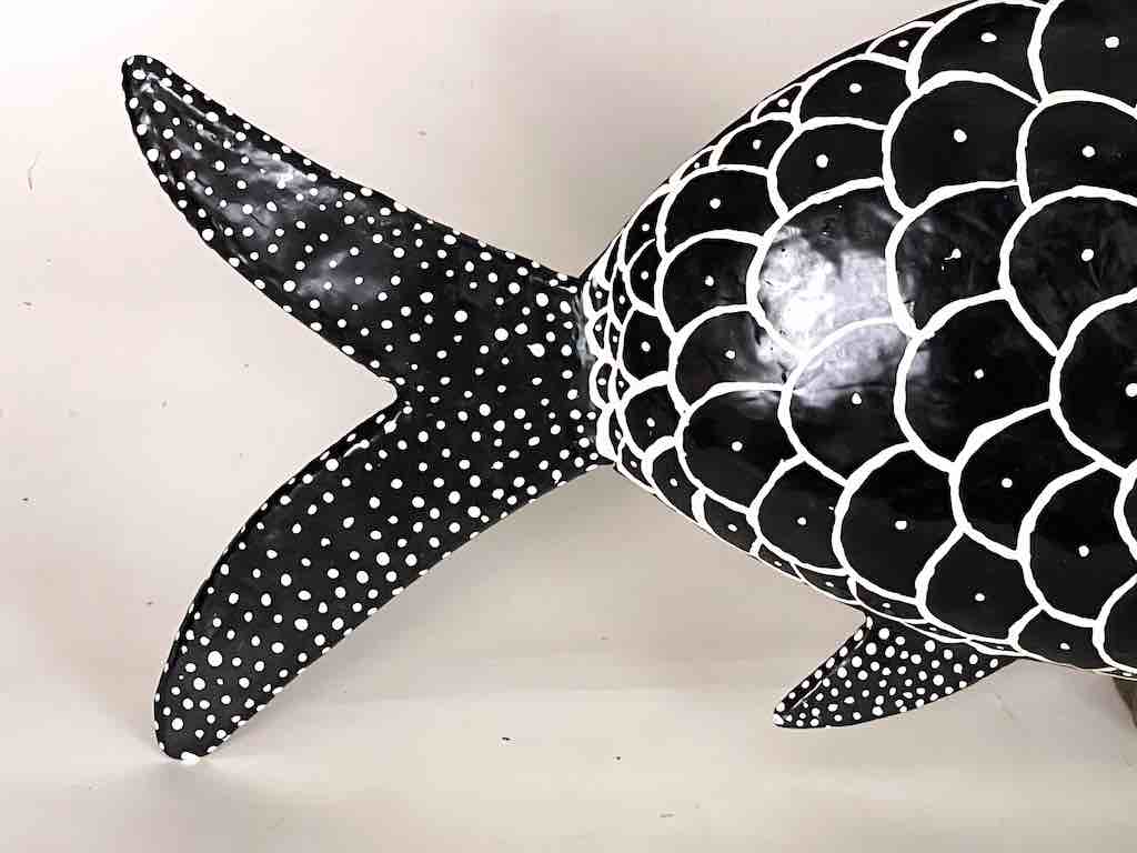 African Black Recycled Metal Fish Wall Ornament - Mali