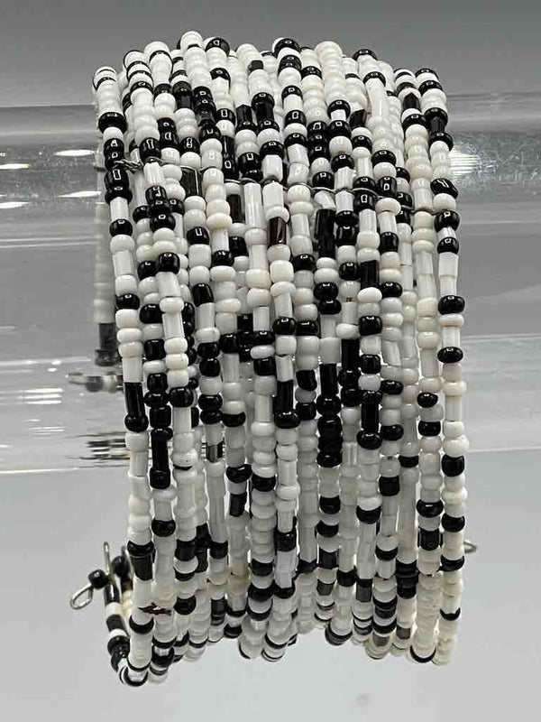 Wide Colorful Beaded Wire Bracelet - Nigeria