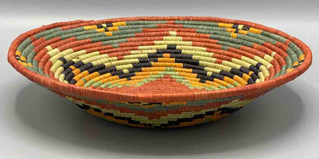 Finest Quality Handwoven Batoro Raffia Basket/Bowl | 10"