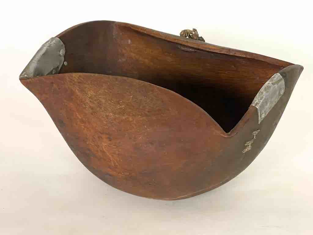 Vintage Wooden Samburu Vessel Bowl from Kenya, Africa | 11"