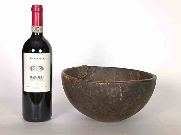 Vintage Wooden Turkana Vessel Bowl from Kenya, Africa | 10"