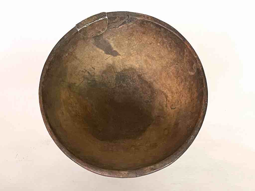 Vintage Wooden Turkana Vessel Bowl from Kenya, Africa | 10"