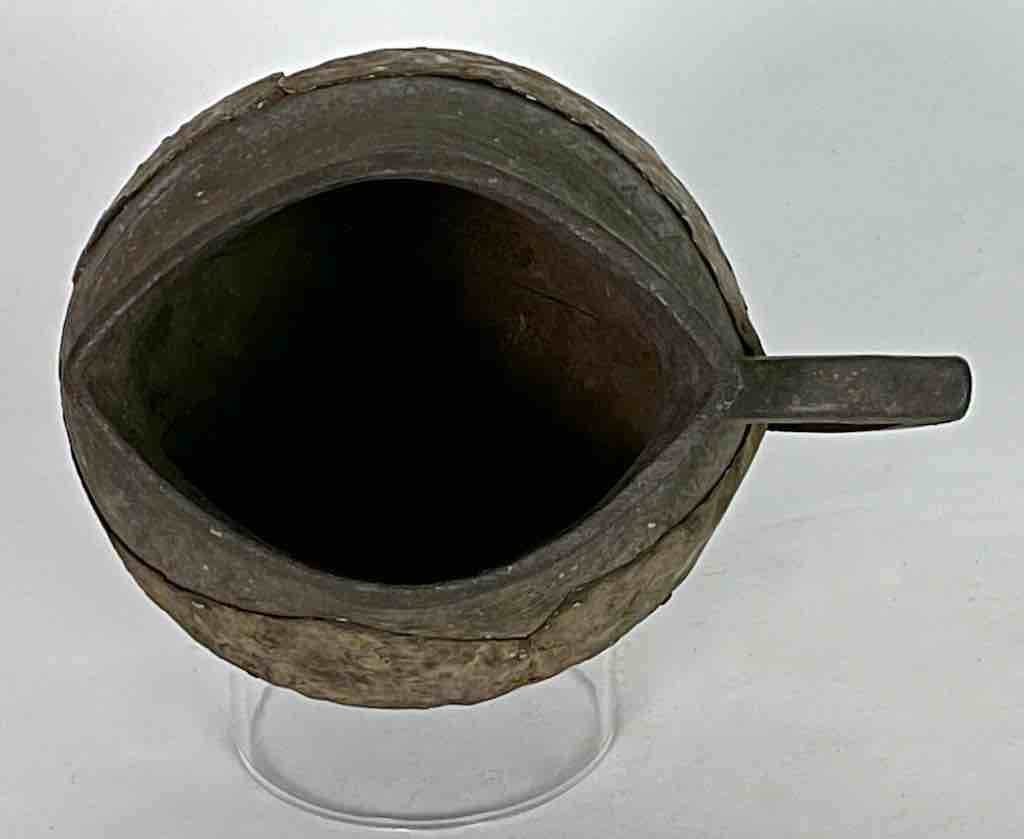 Vintage Wooden Tshi Vessel Cup from Congo, Africa | 9"