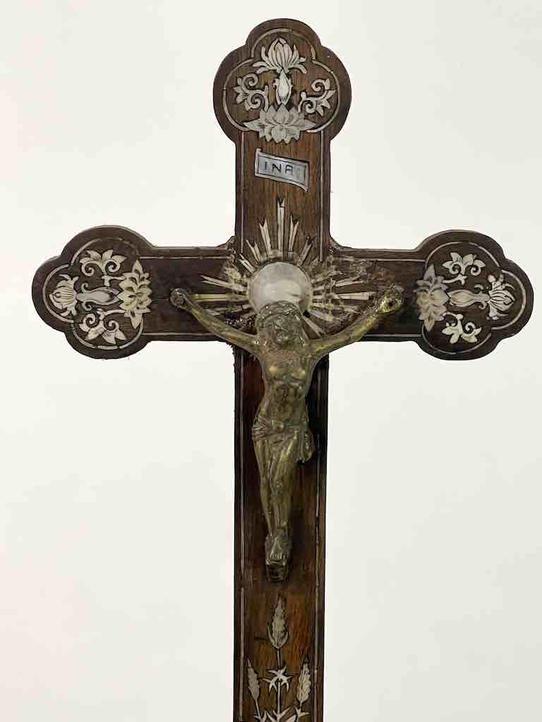 Unique Antique French-Vietnamese Catholic Crucifix