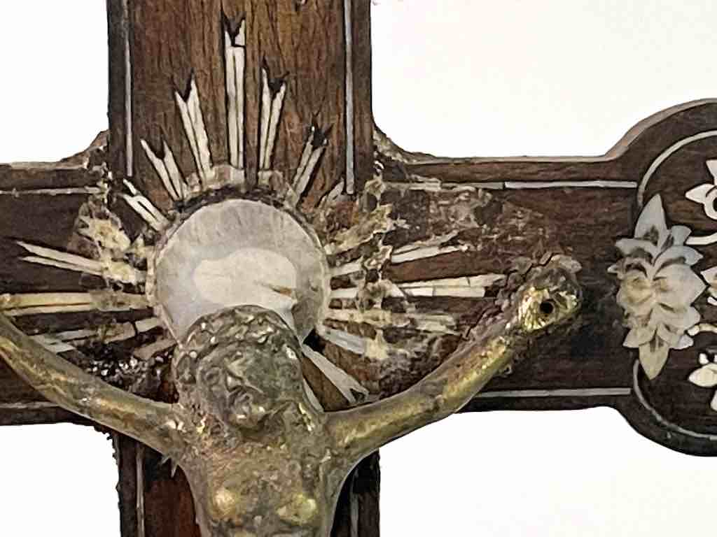 Unique Antique French-Vietnamese Catholic Crucifix