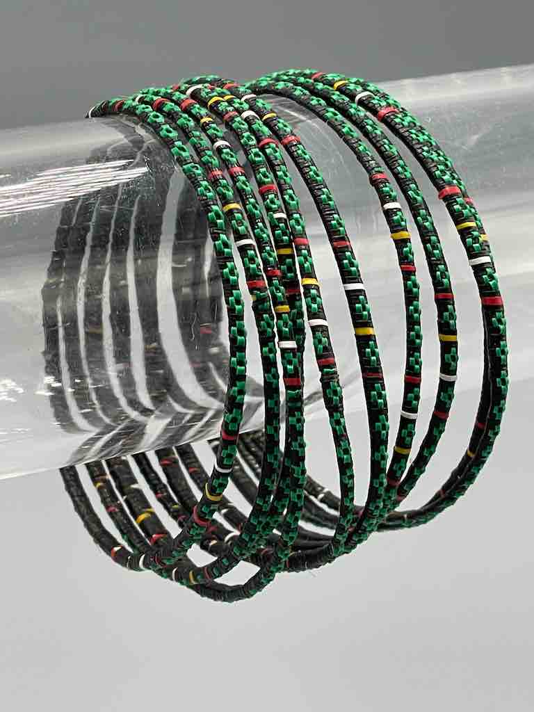 Narrowest Finest Design Recycled Plastic Bracelet - Green