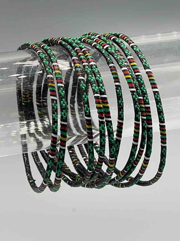 Narrowest Finest Design Recycled Plastic Bracelet - Green