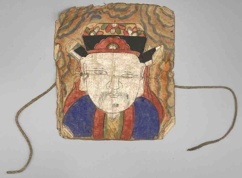 Vintage Dao Tsien Tao rice paper priest mask - Viet Nam