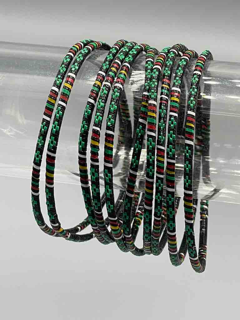 Narrowest Finest Design Recycled Plastic Bracelet - Green