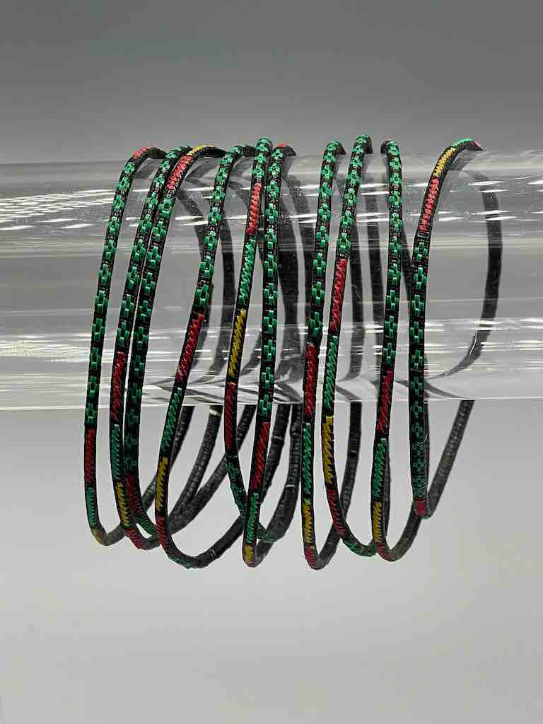 Narrowest Finest Design Recycled Plastic Bracelet - Green