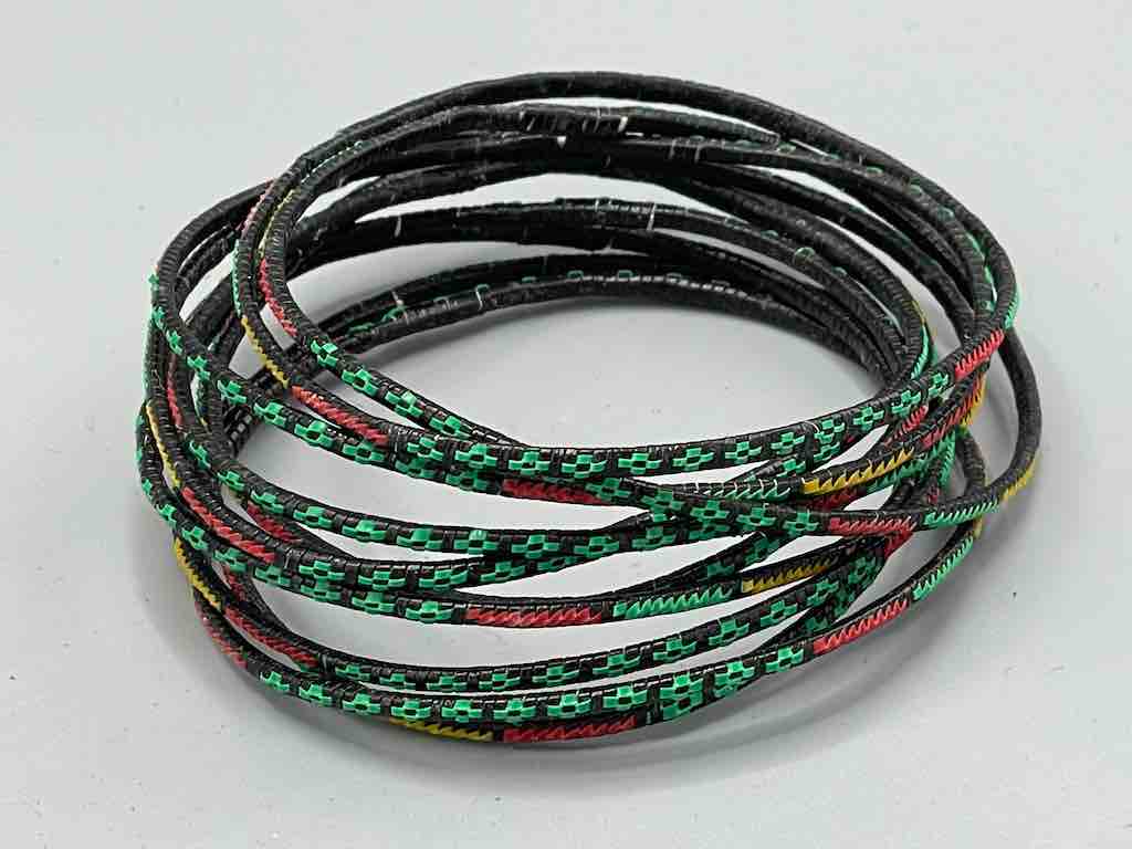 Narrowest Finest Design Recycled Plastic Bracelet - Green