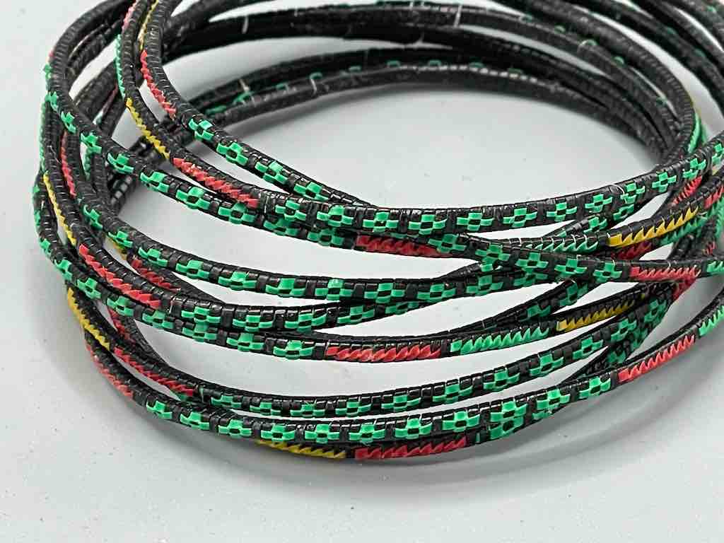 Narrowest Finest Design Recycled Plastic Bracelet - Green