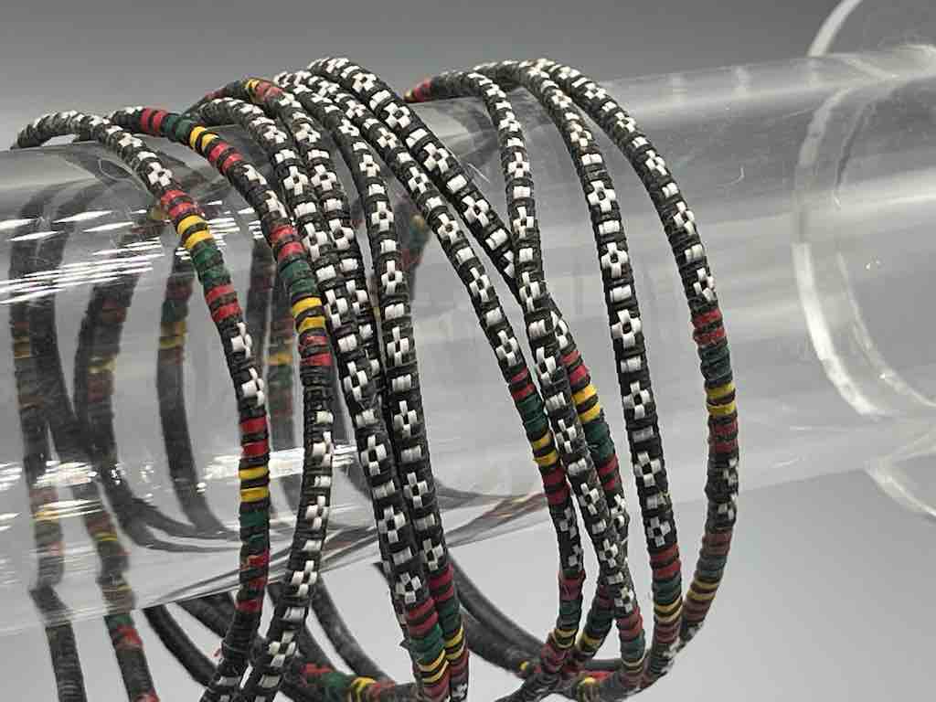 Narrowest Finest Design Recycled Plastic Bracelet - Black & White