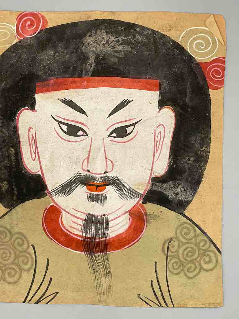 Vintage Dao Tsien Tao rice paper priest mask - Viet Nam