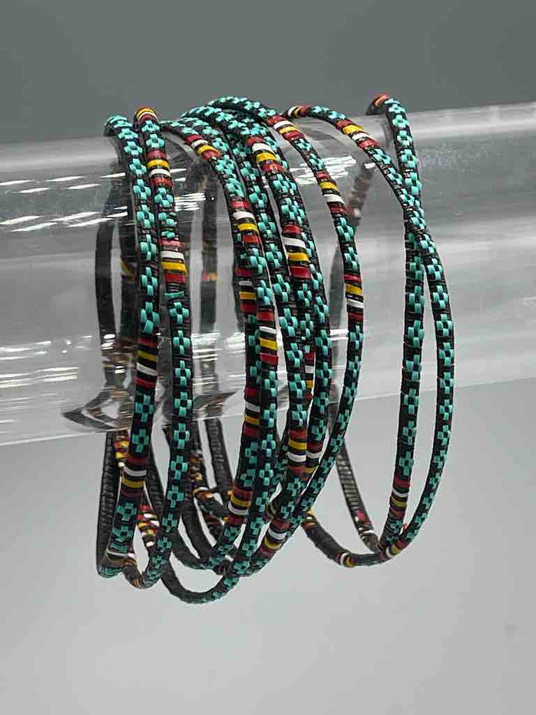 Narrowest Finest Design Recycled Plastic Bracelet - Turquoise