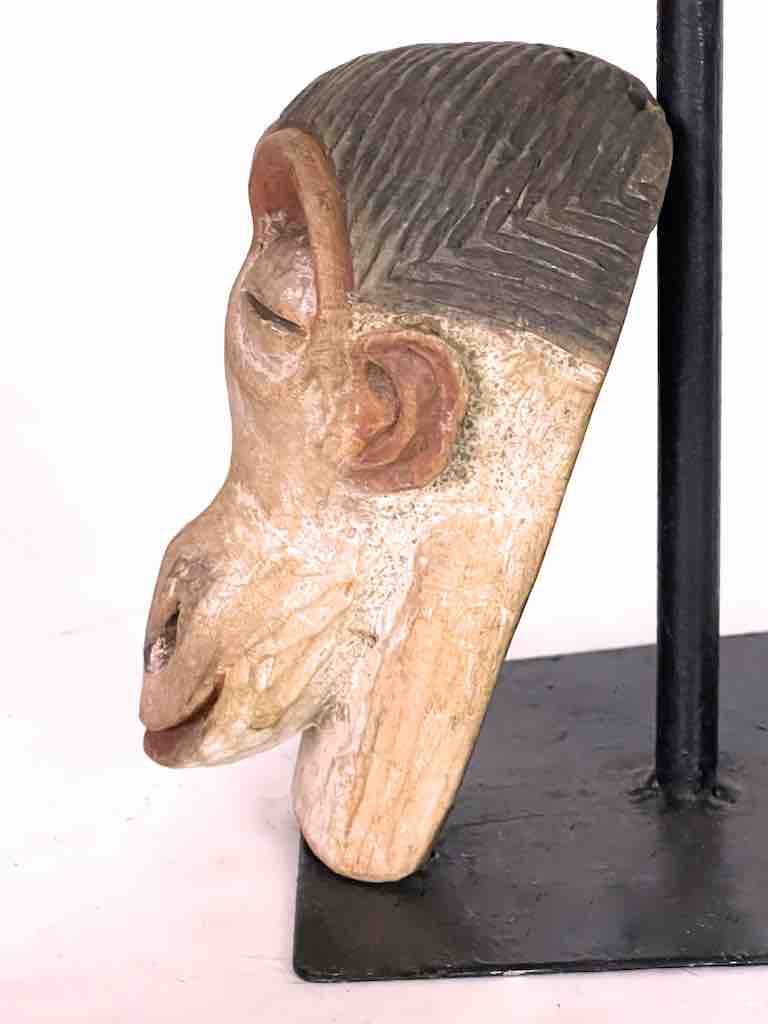 Small Ceremonial-style African Kifwebe Monkey Tribal Mask from Congo (DRC)