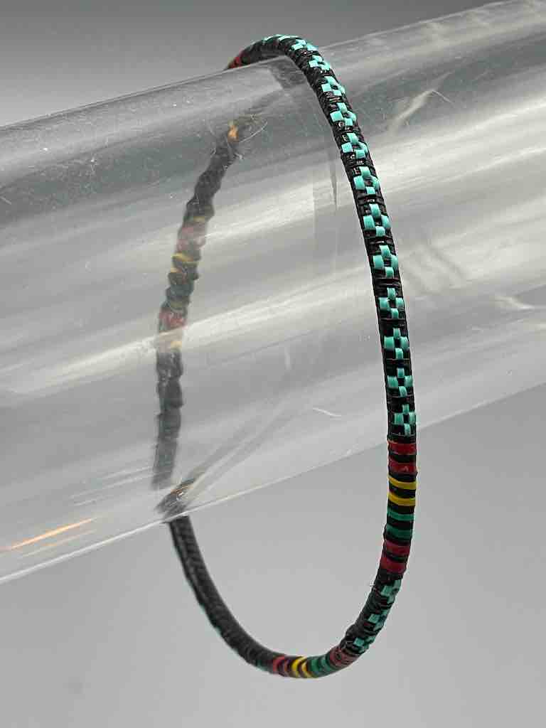 Narrowest Finest Design Recycled Plastic Bracelet - Turquoise