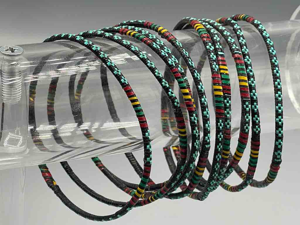 Narrowest Finest Design Recycled Plastic Bracelet - Turquoise