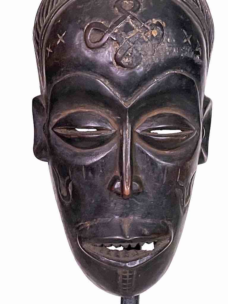 Ceremonial-style African Chokwe Tribal Mask from Congo (DRC)