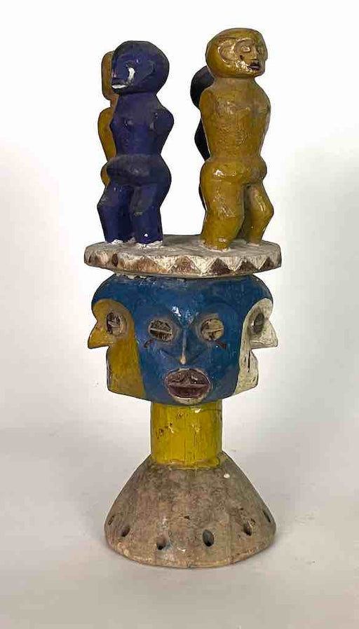 Vintage Authentic Multiple Figure Eket Headdress | 14"