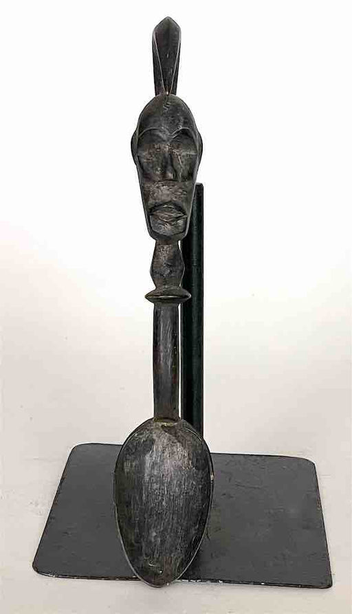 Traditional Vintage Wood Ceremonial Senufo Mask Spoon