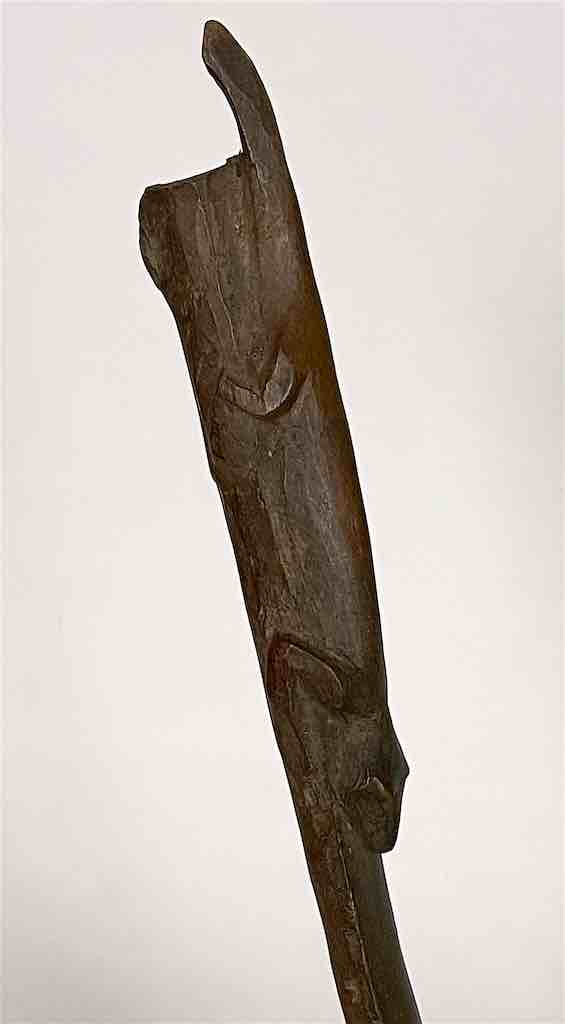Traditional Vintage Wooden Ceremonial Chameleon Baule Spoon
