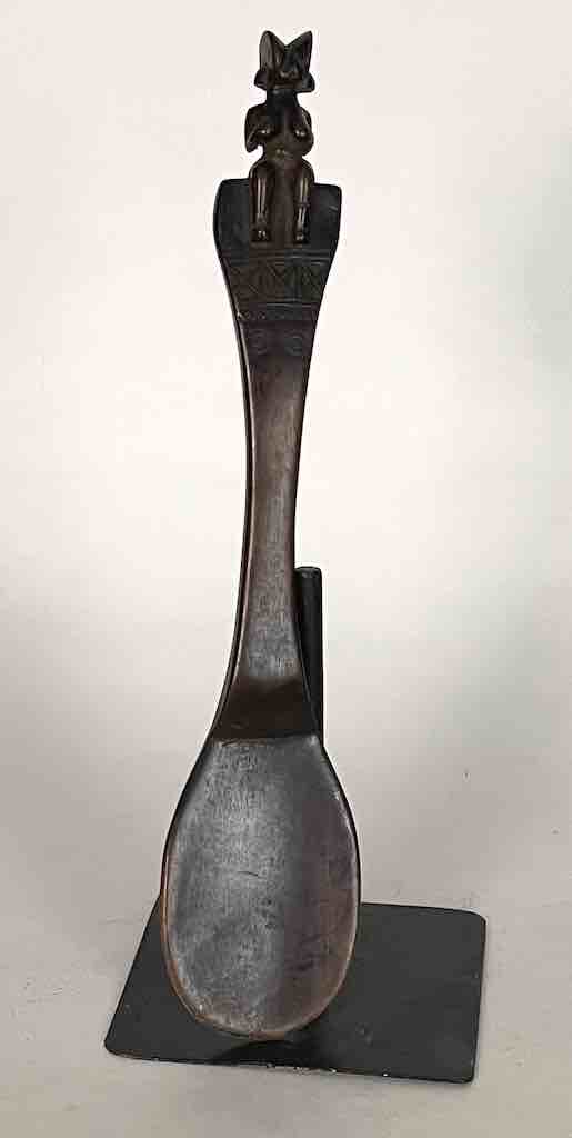 Traditional-style Wooden Ceremonial Kwere Tribal Figure Spoon