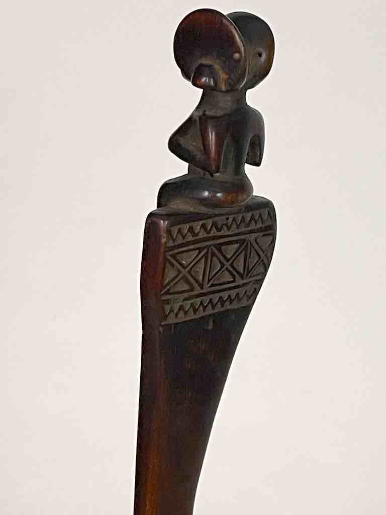 Traditional-style Wooden Ceremonial Kwere Tribal Figure Spoon