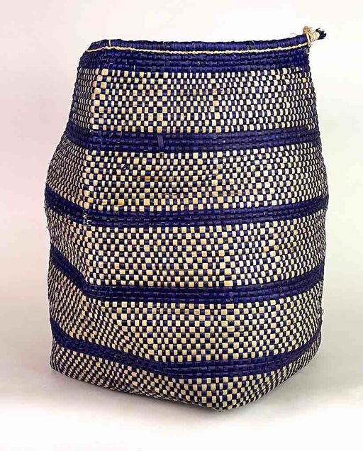 Large Purple Woven Flexible Deep Swampgrass Basket - Togo