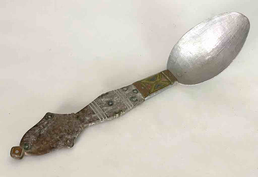 Traditional Vintage Aluminum Decorated Ceremonial Tuareg Spoon