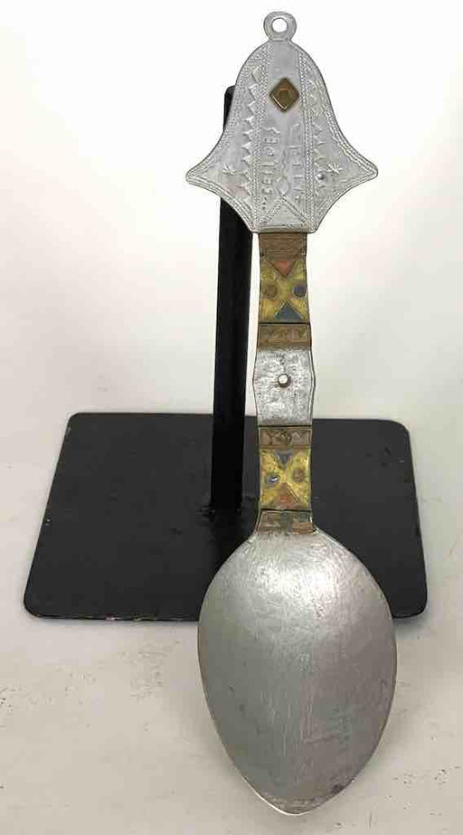 Traditional Vintage Aluminum Decorated Ceremonial Tuareg Spoon