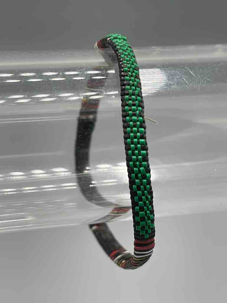 Narrow Finest Design Recycled Plastic Bracelet - Green